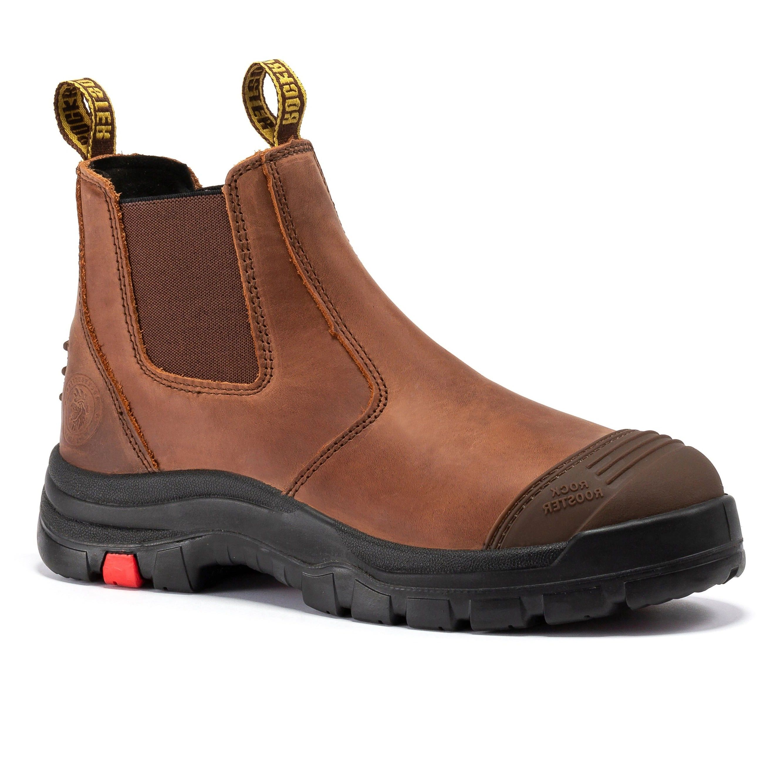 Rockrooster Lumen: Brown Leather Pull-Ons. Built Tough. Walk Easy. Get Yours Today.