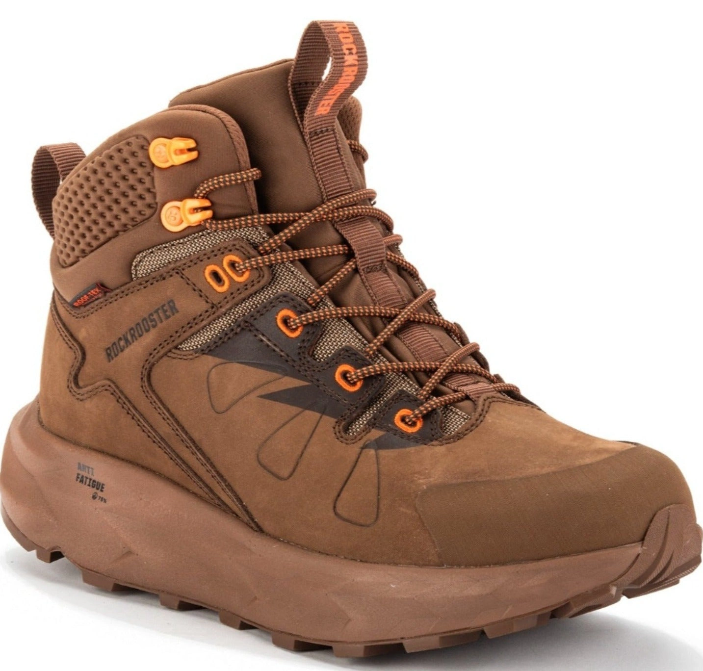 ROCKROOSTER Farmington: Conquer Trails in Waterproof Brown Boots with Vibram Grip OC21031